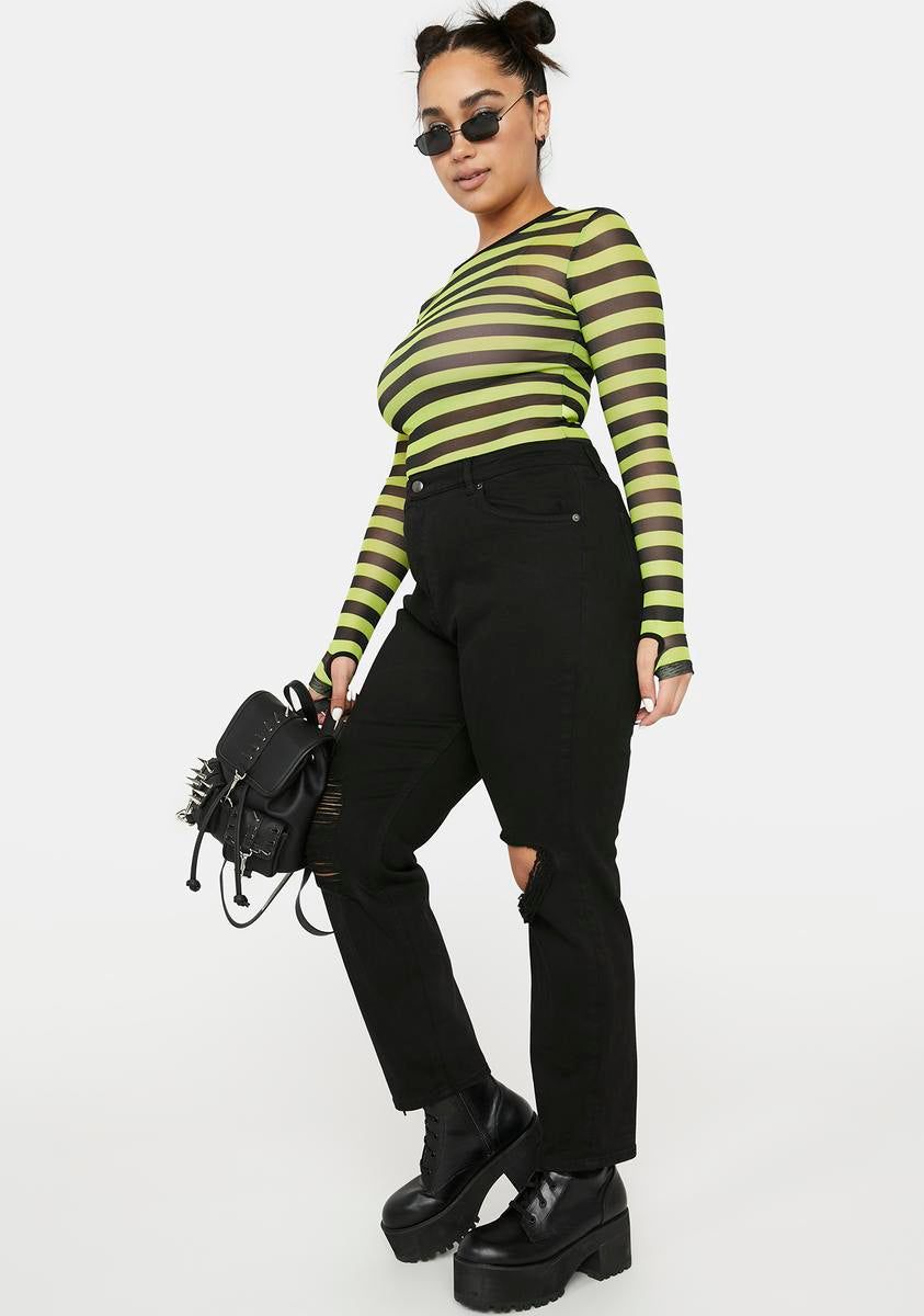 Plus Always Overthinking Distressed Jeans sold by Dolls Kill product image thumbnail 2