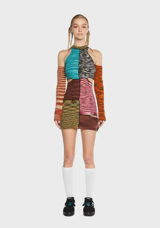 Peacekeeper Patchwork Dress sold by Dolls Kill