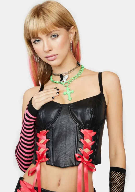 Endless Hours Lace-Up Bustier sold by Dolls Kill