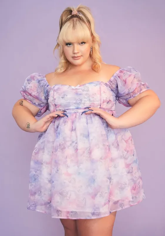 She's On Cloud Nine Babydoll Dress sold by Dolls Kill