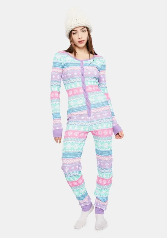 Visions Of Sugarplums Fairisle Onesie sold by Dolls Kill
