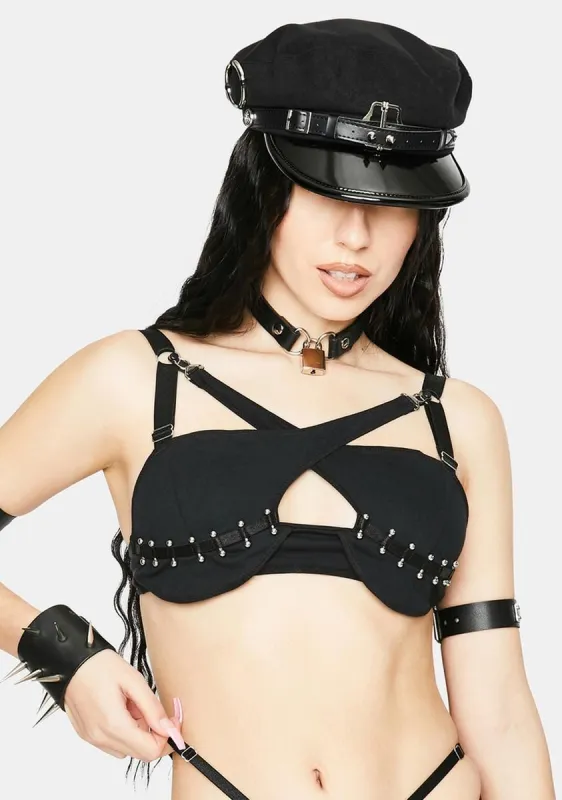 Don't Speak Cut-Out Bralette sold by Dolls Kill