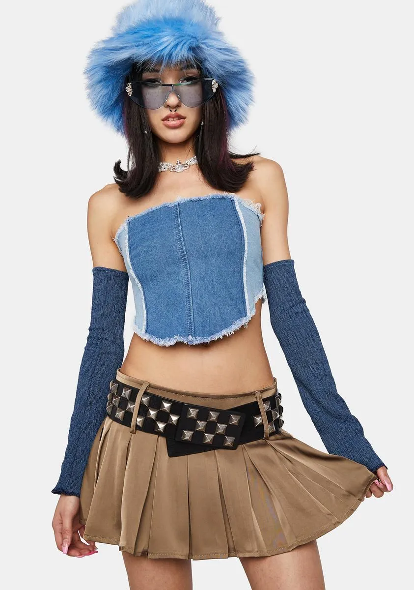 Tan Micro Mini Skirt sold by Dolls Kill product image thumbnail 2