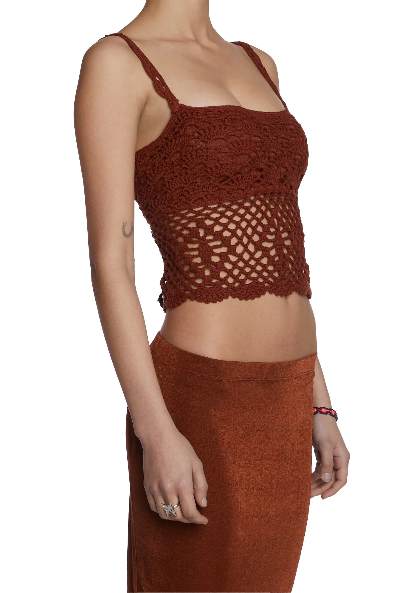 Stitch In Time Crochet Skirt Set sold by Dolls Kill product image thumbnail 2