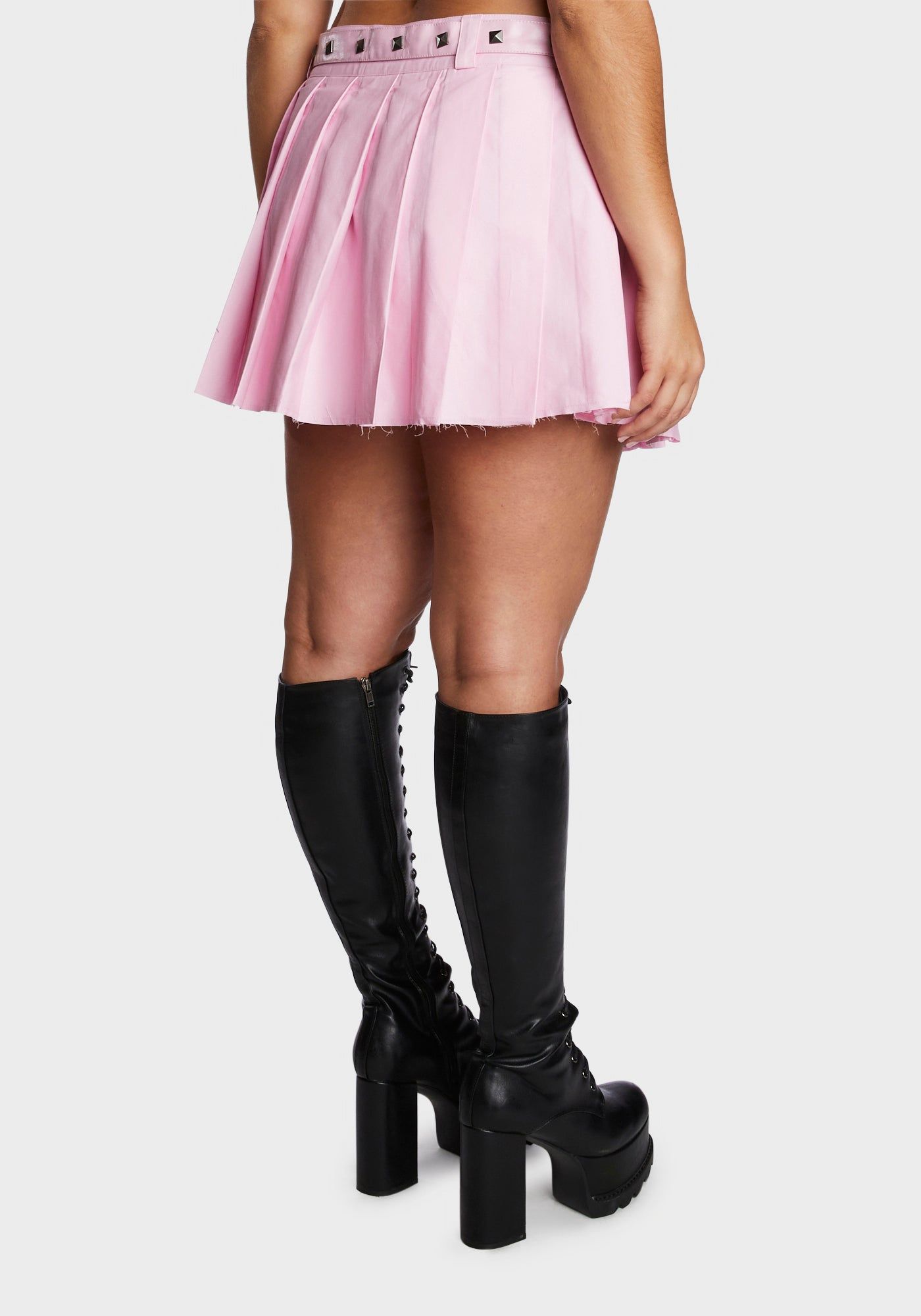 Plus The Potential Micro Mini Skirt - Pink sold by Dolls Kill product image thumbnail 4