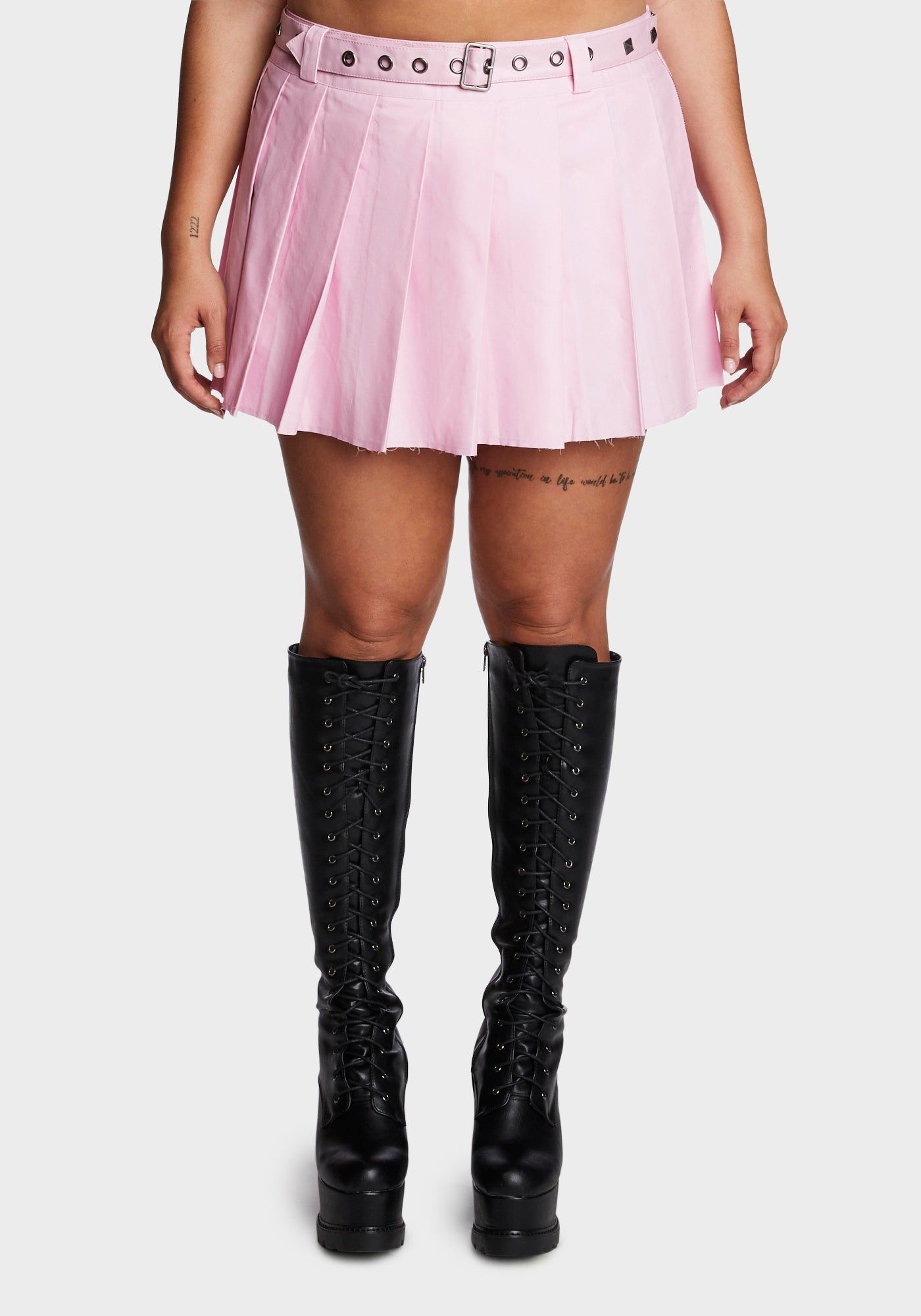 Plus The Potential Micro Mini Skirt - Pink sold by Dolls Kill