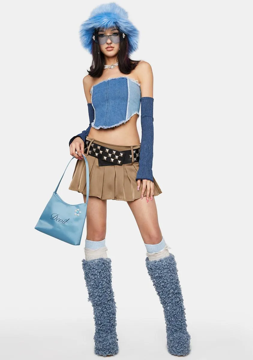 Tan Micro Mini Skirt sold by Dolls Kill product image thumbnail 3