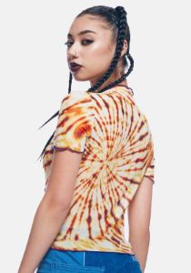 Main Influence Tie Dye Crop Top sold by Dolls Kill