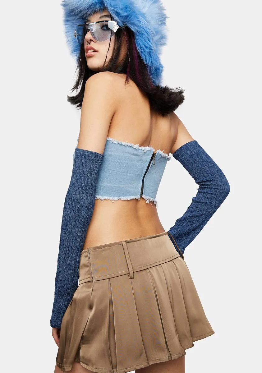 Tan Micro Mini Skirt sold by Dolls Kill product image thumbnail 4