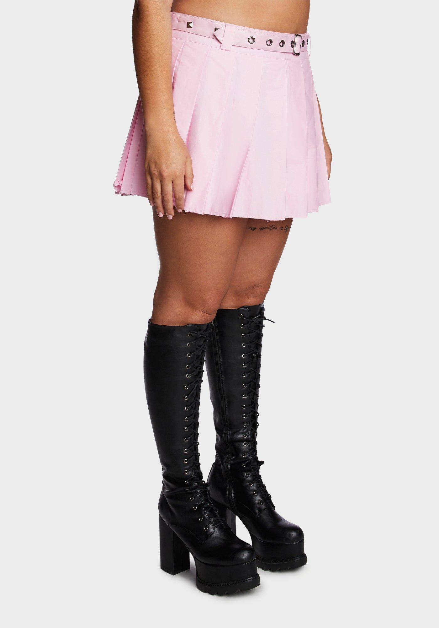 Plus The Potential Micro Mini Skirt - Pink sold by Dolls Kill product image thumbnail 3