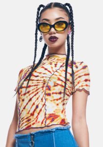 Main Influence Tie Dye Crop Top sold by Dolls Kill