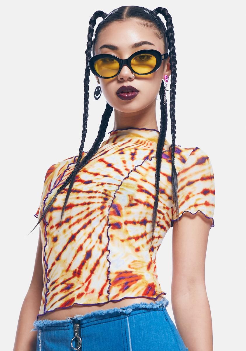 Main Influence Tie Dye Crop Top sold by Dolls Kill product image thumbnail 2