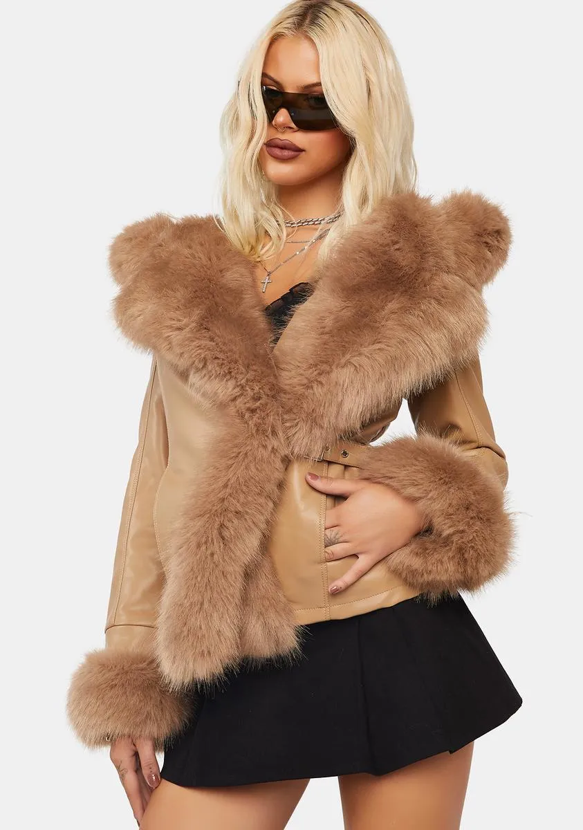 Nabina Faux Fur Jacket sold by Dolls Kill product image thumbnail 2