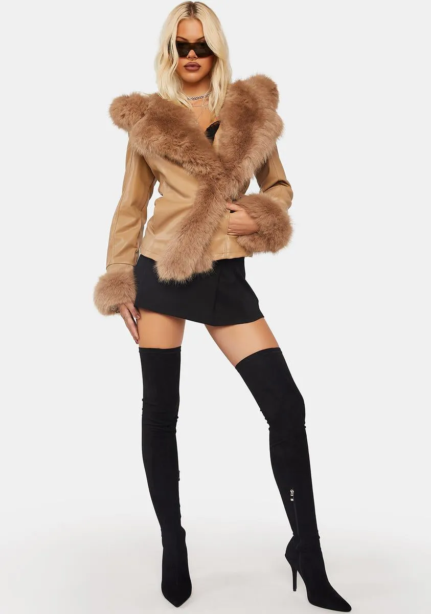 Nabina Faux Fur Jacket sold by Dolls Kill product image thumbnail 3