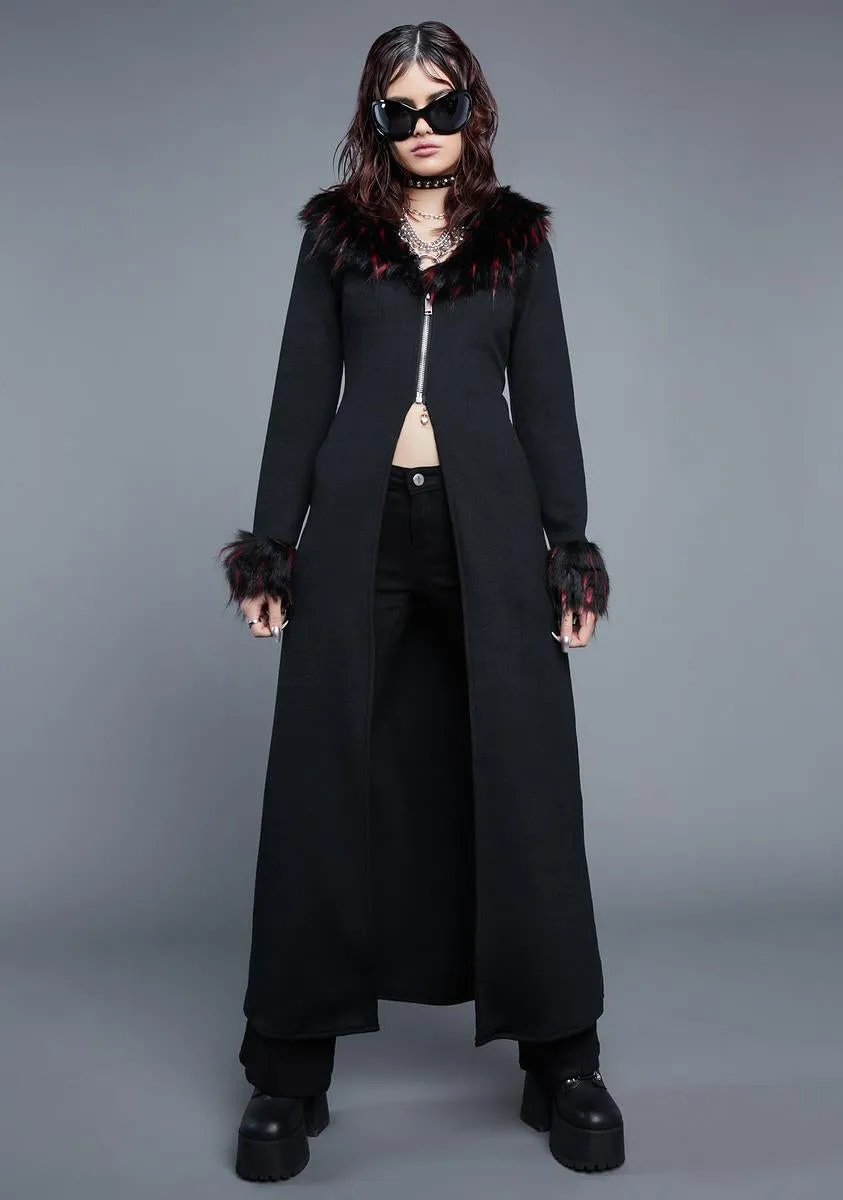 Twisted Thrill Knit Duster sold by Dolls Kill