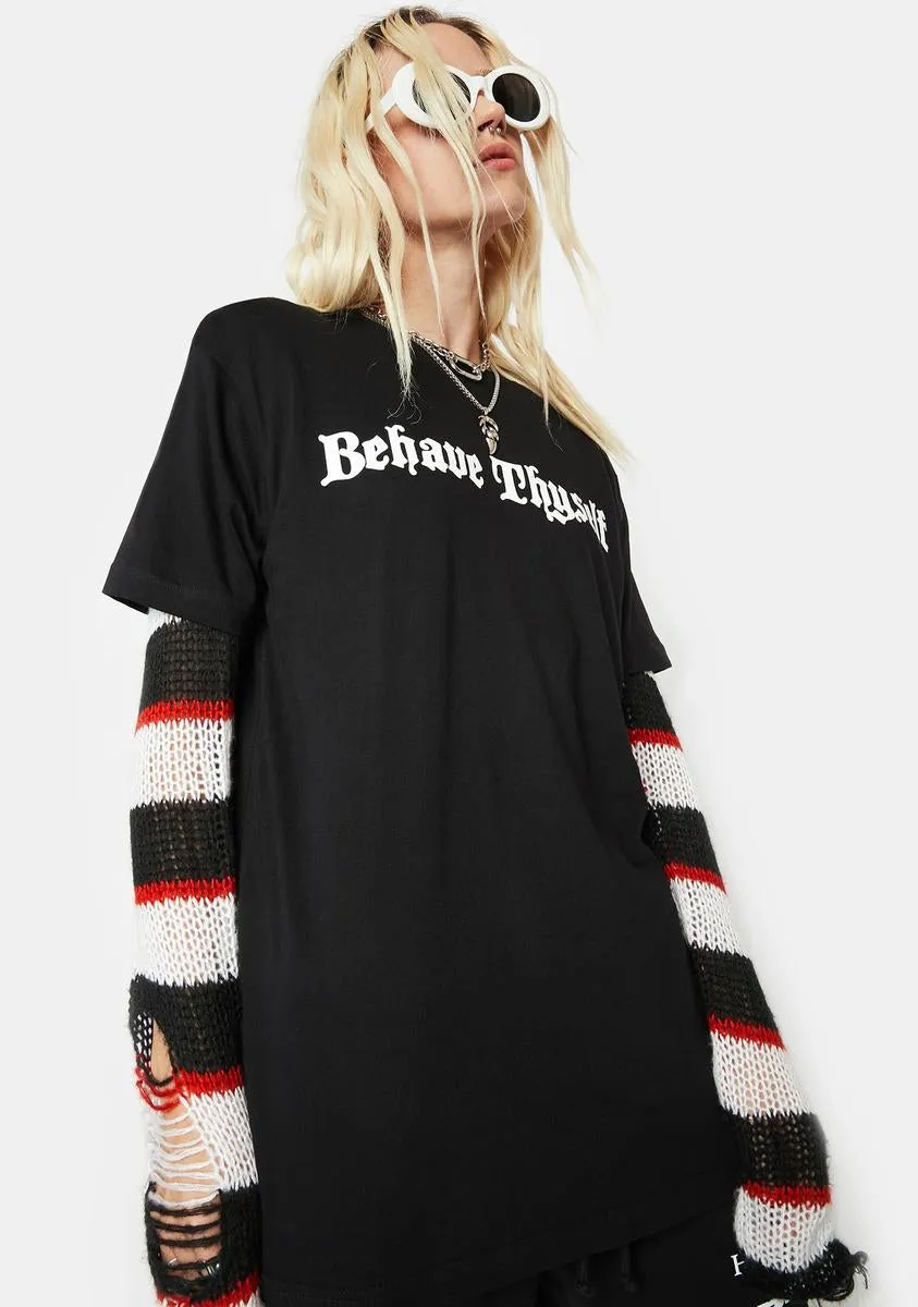 Behave Thyself Graphic Tee sold by Dolls Kill product image thumbnail 2