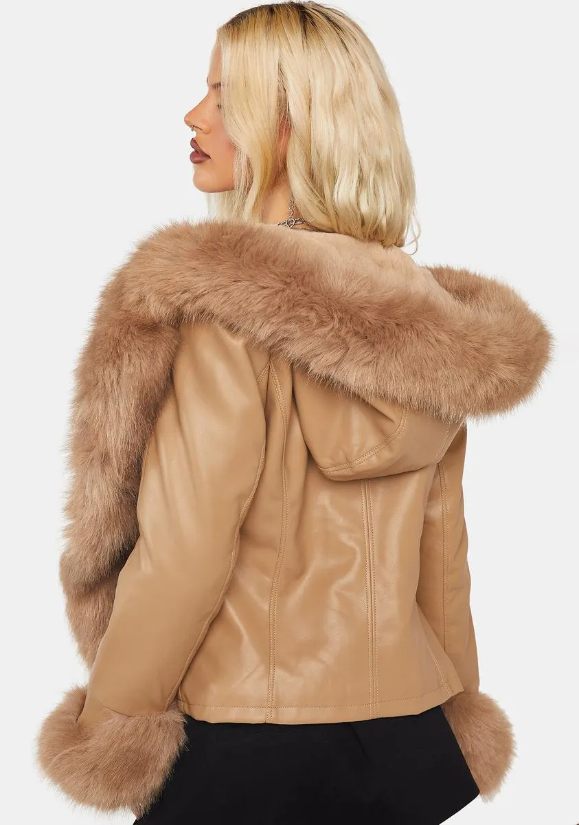 Nabina Faux Fur Jacket sold by Dolls Kill product image thumbnail 4