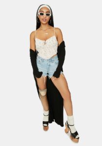 Now Forever Floral Ruched Crop Top sold by Dolls Kill