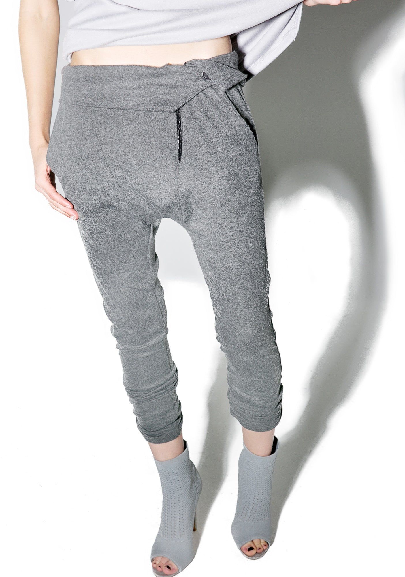 Gray Matters Foldover Pant sold by Dolls Kill