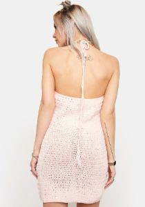 Happy Heart Crochet Dress sold by Dolls Kill