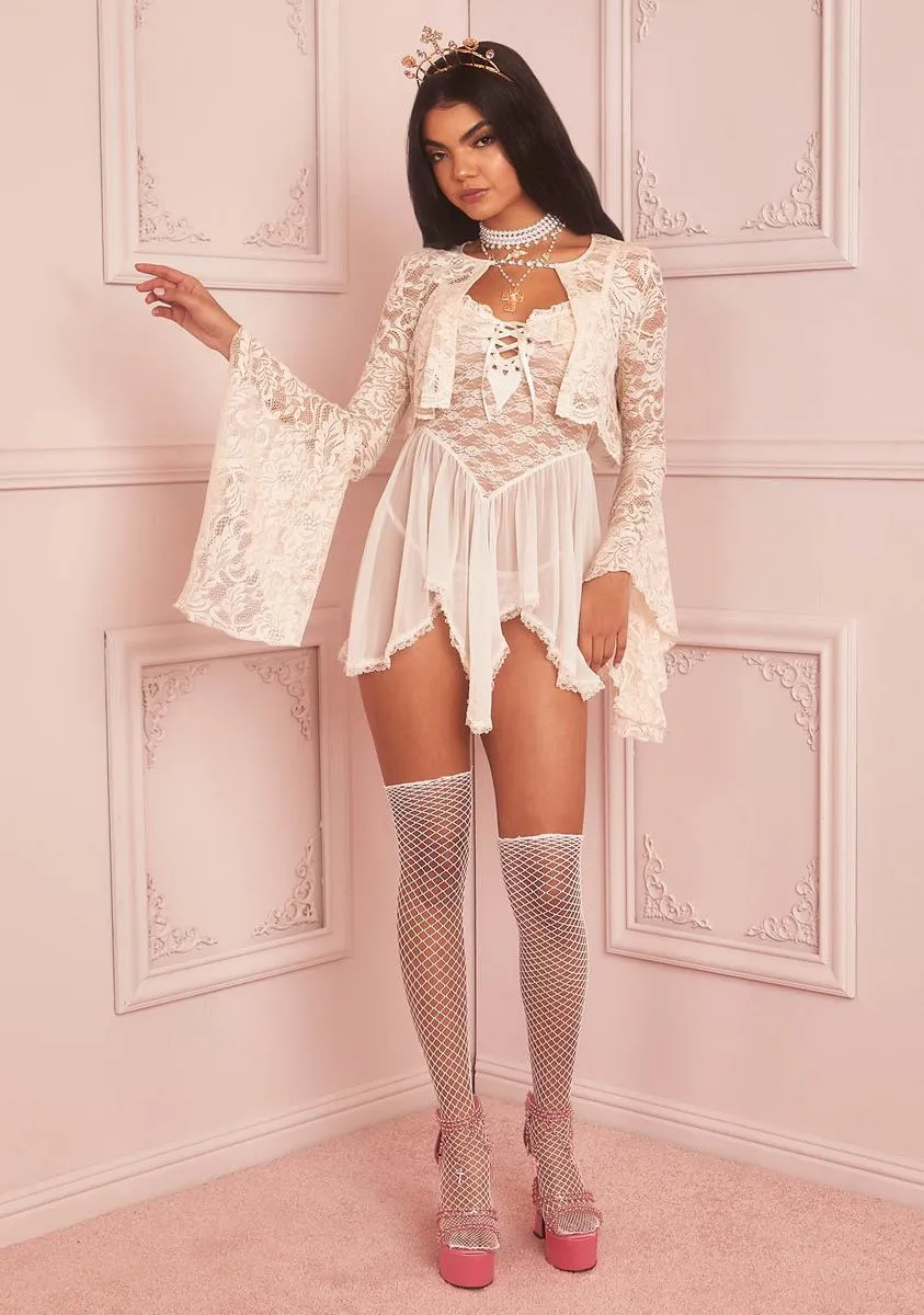 Racing Heart Eyes Lace Cardigan sold by Dolls Kill product image thumbnail 3