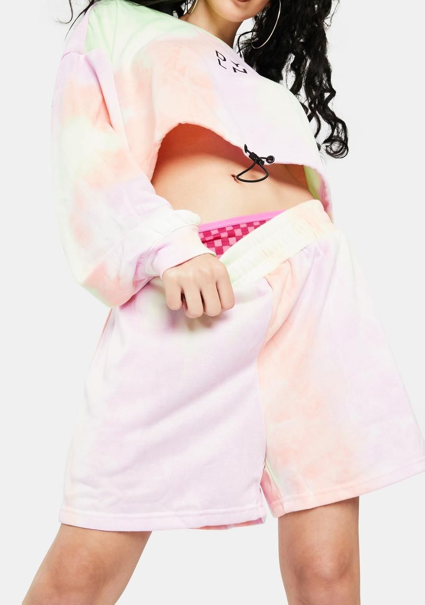 Lilac Lincoln Track Shorts sold by Dolls Kill