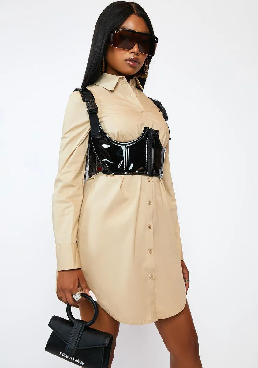 Latte Balanced Vanity Shirt Dress sold by Dolls Kill product image thumbnail 2