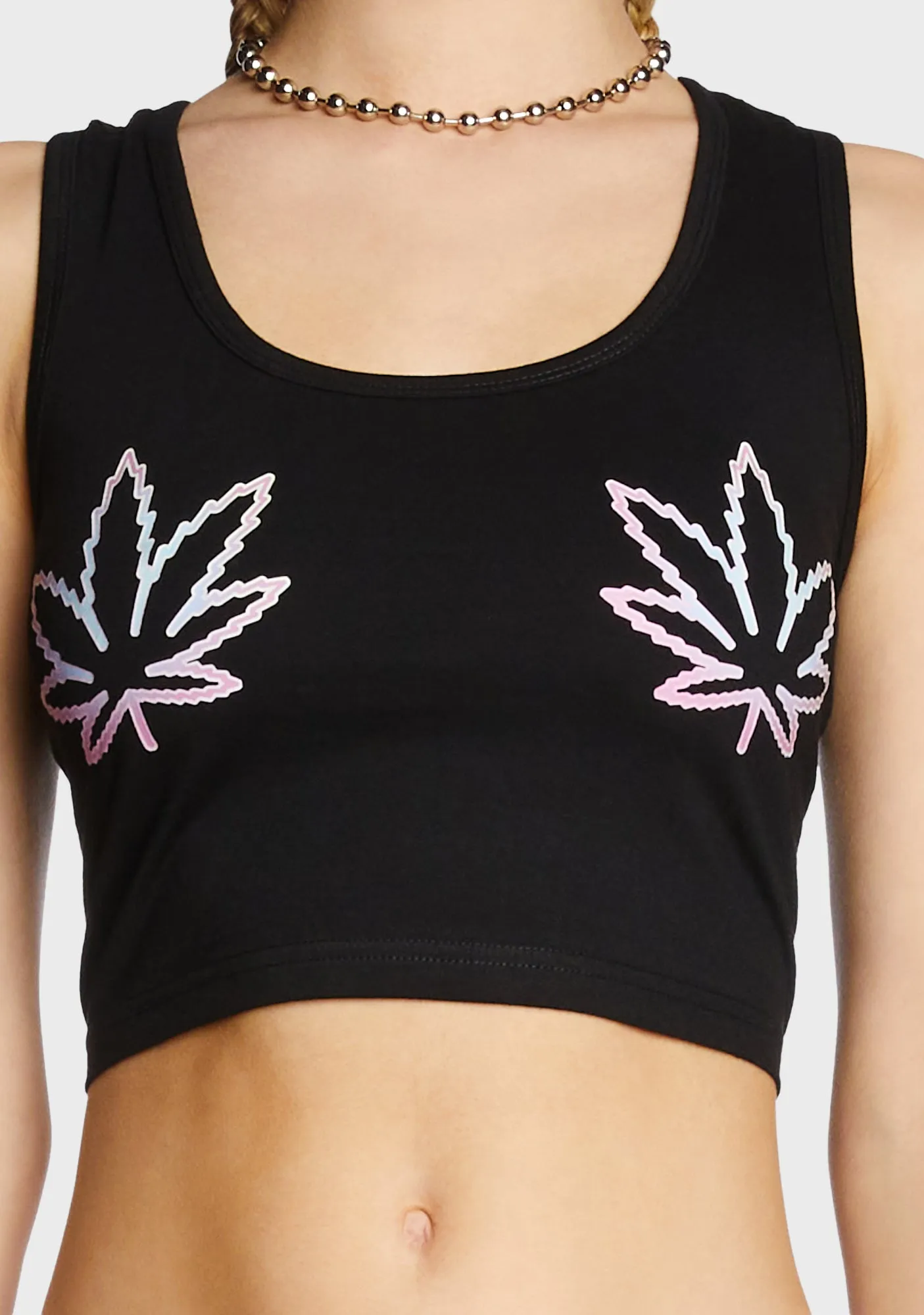 420 Crop Racerback Tank sold by Dolls Kill product image thumbnail 2