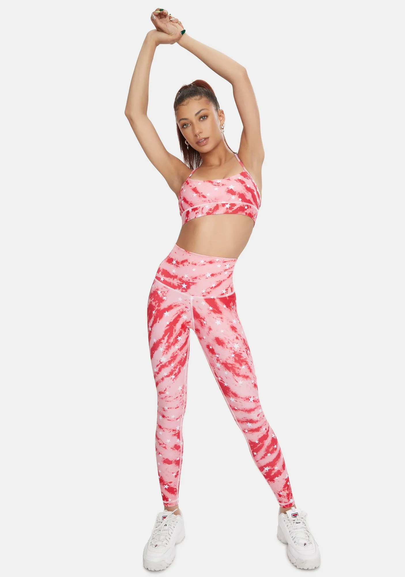 Tie Dye Stars High Waisted Leggings sold by Dolls Kill product image thumbnail 3