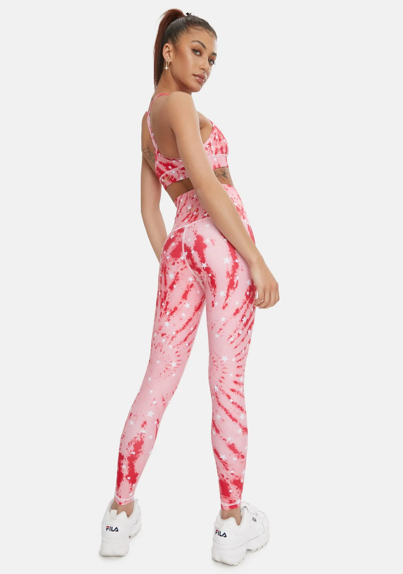 Tie Dye Stars High Waisted Leggings sold by Dolls Kill product image thumbnail 4