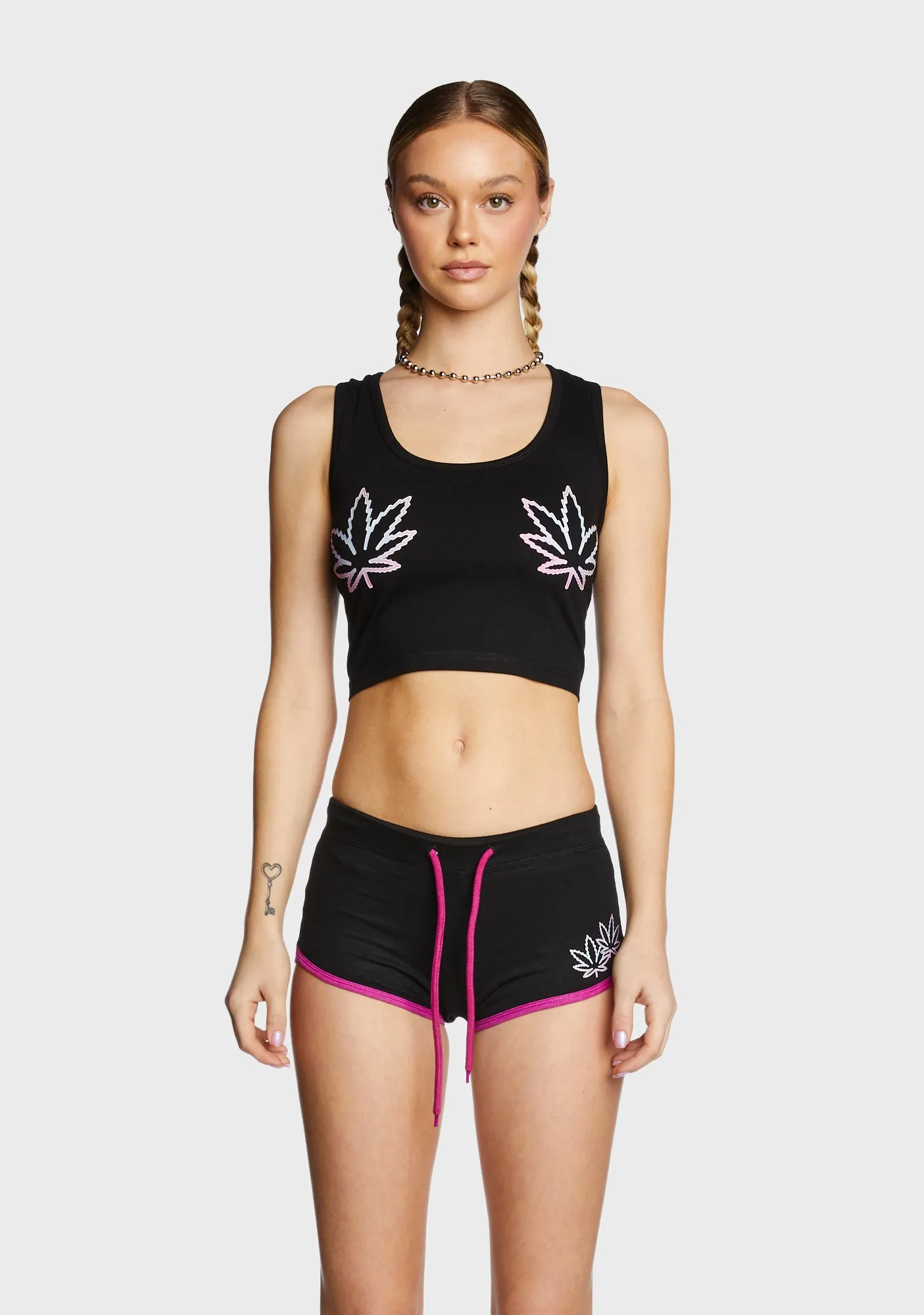 420 Crop Racerback Tank sold by Dolls Kill