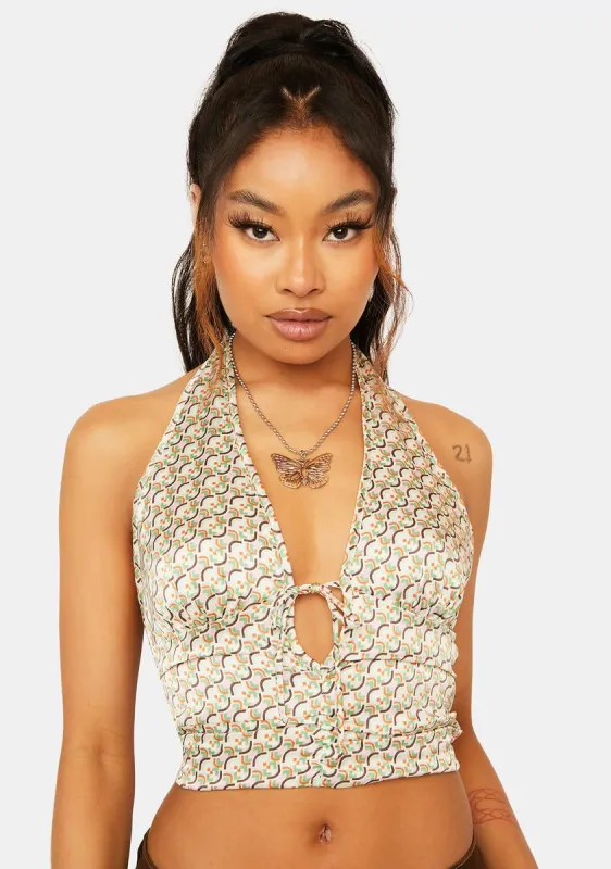 Loco Motion Halter Top sold by Dolls Kill
