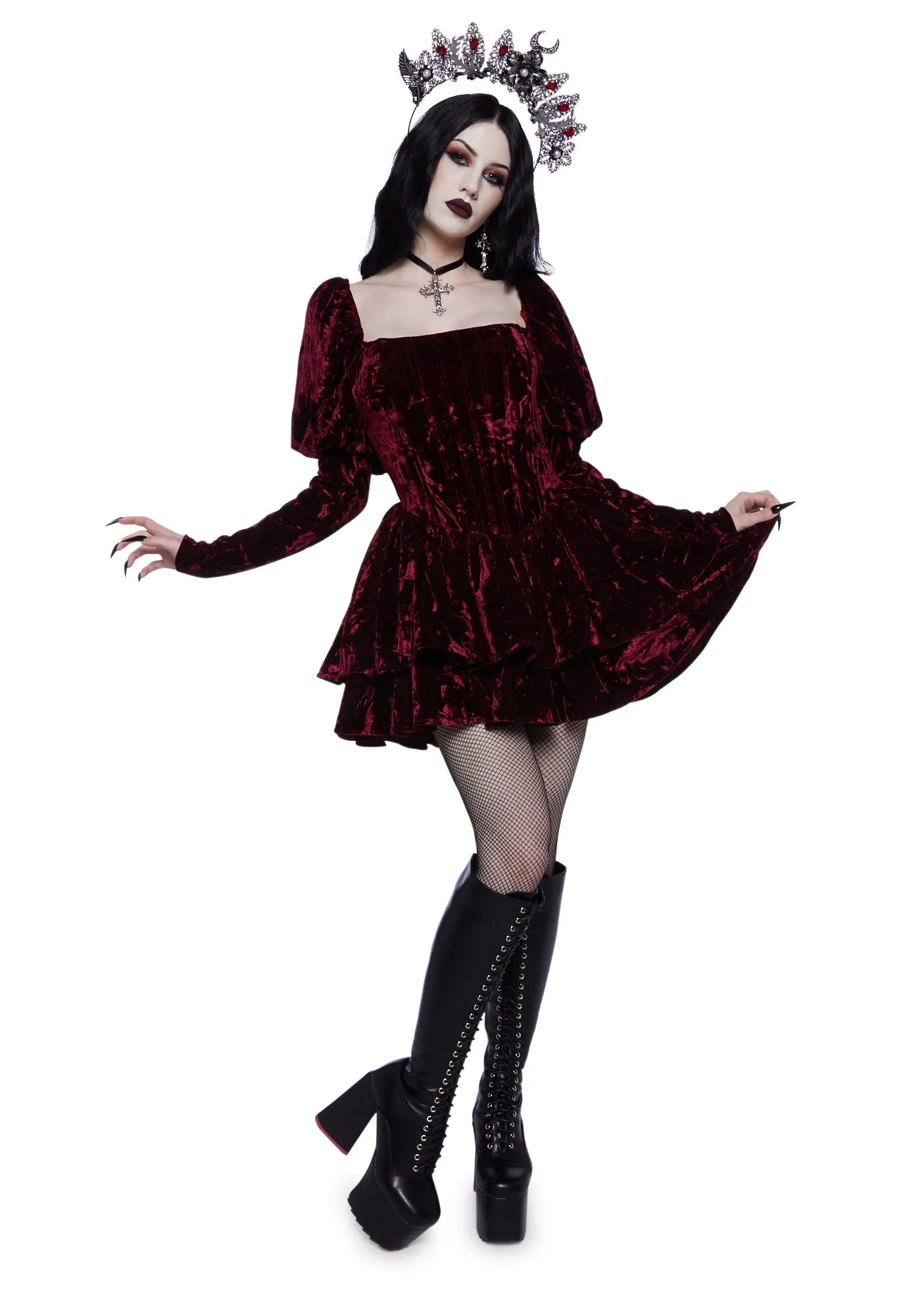 Haunted Hearts Mini Dress sold by Dolls Kill product image thumbnail 5