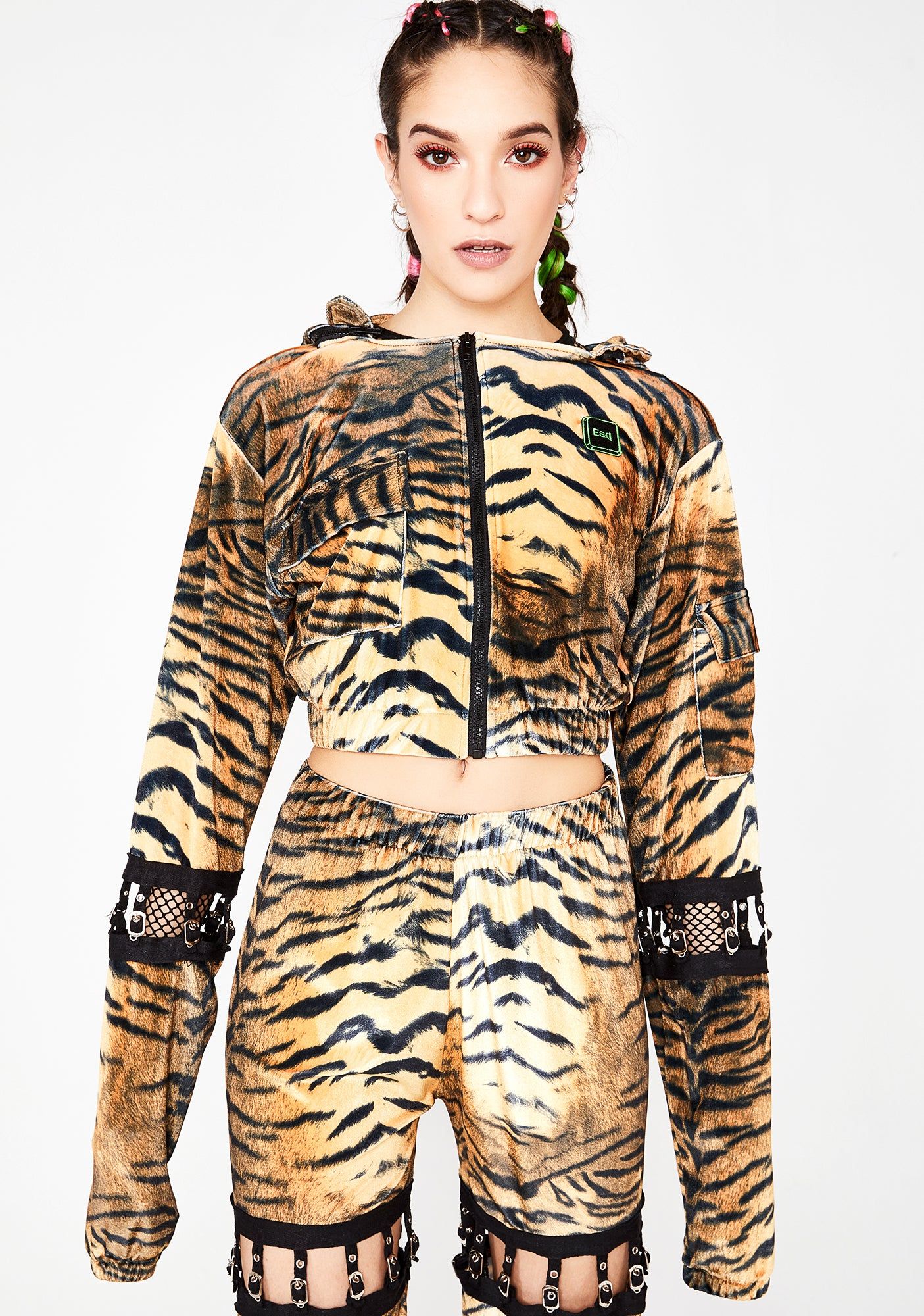 Connected Tiger Hoodie sold by Dolls Kill