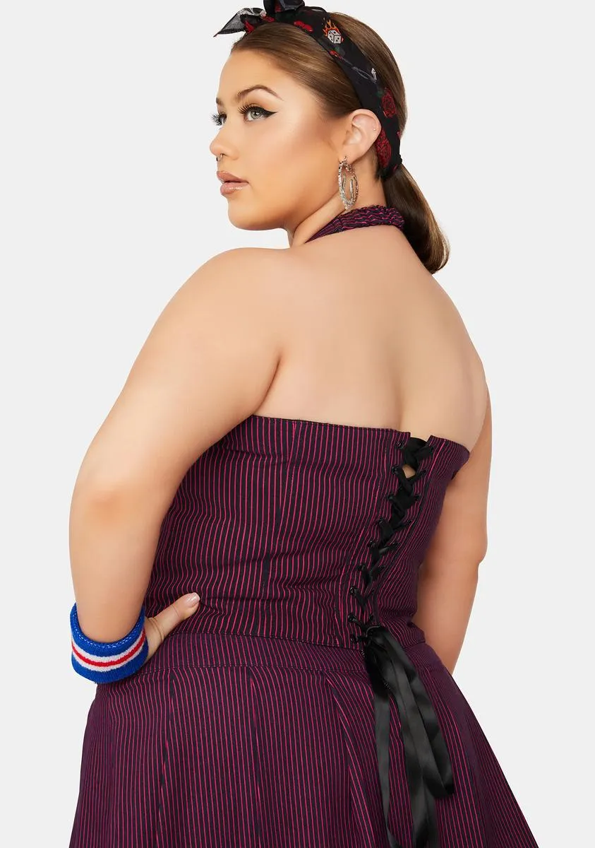 Plus Feeling The Blues Bustier Crop Top sold by Dolls Kill product image thumbnail 4