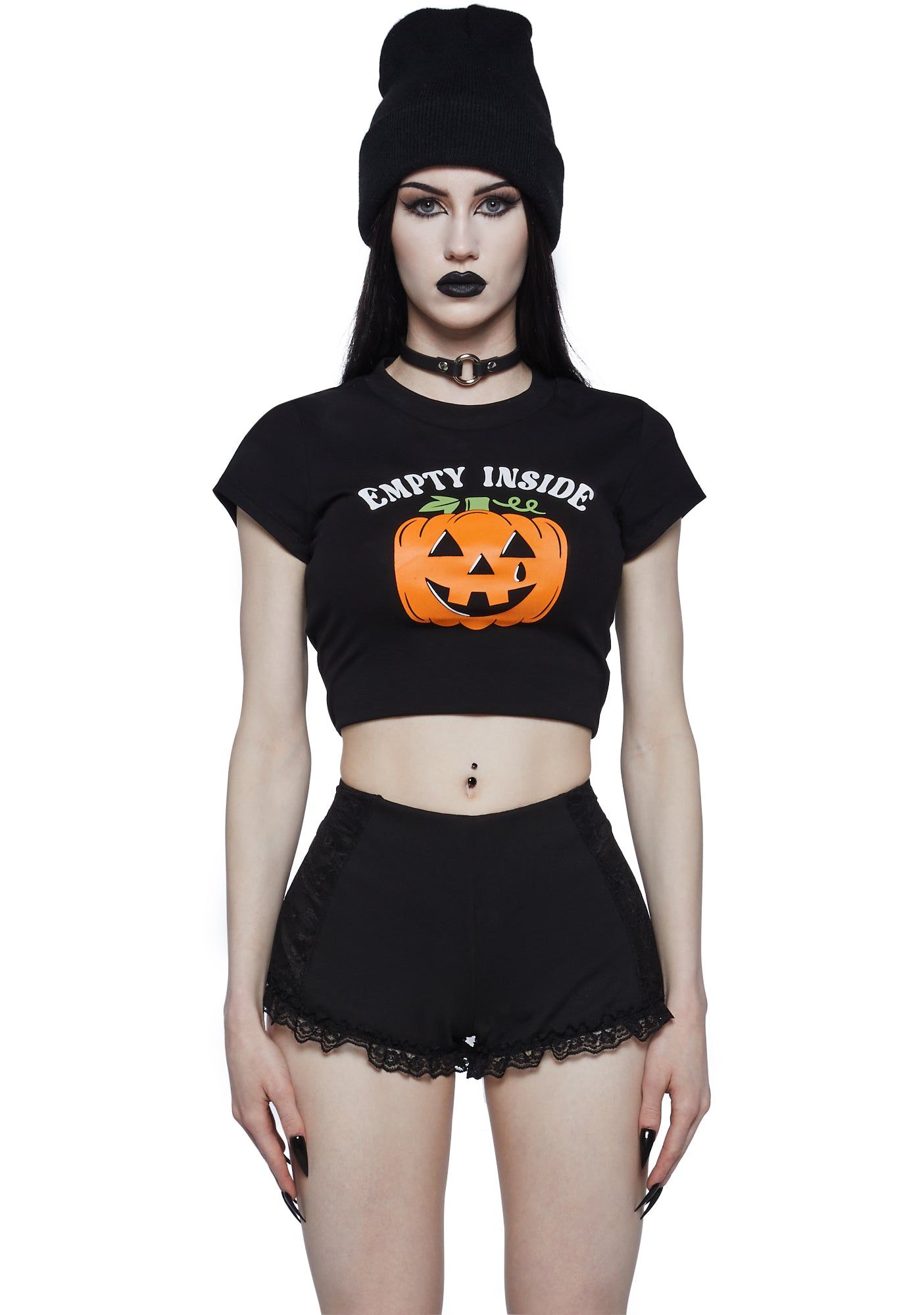Haunted Hang Up Baby Tee sold by Dolls Kill