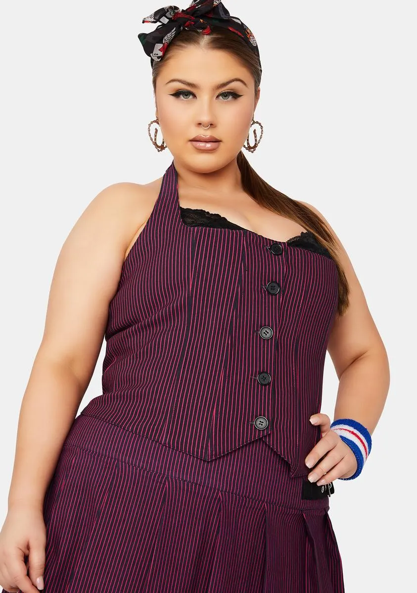 Plus Feeling The Blues Bustier Crop Top sold by Dolls Kill product image thumbnail 2