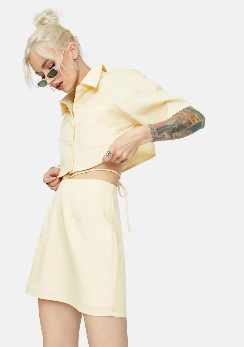 Friend Of Mine Tie Waist Mini Skirt sold by Dolls Kill product image thumbnail 2