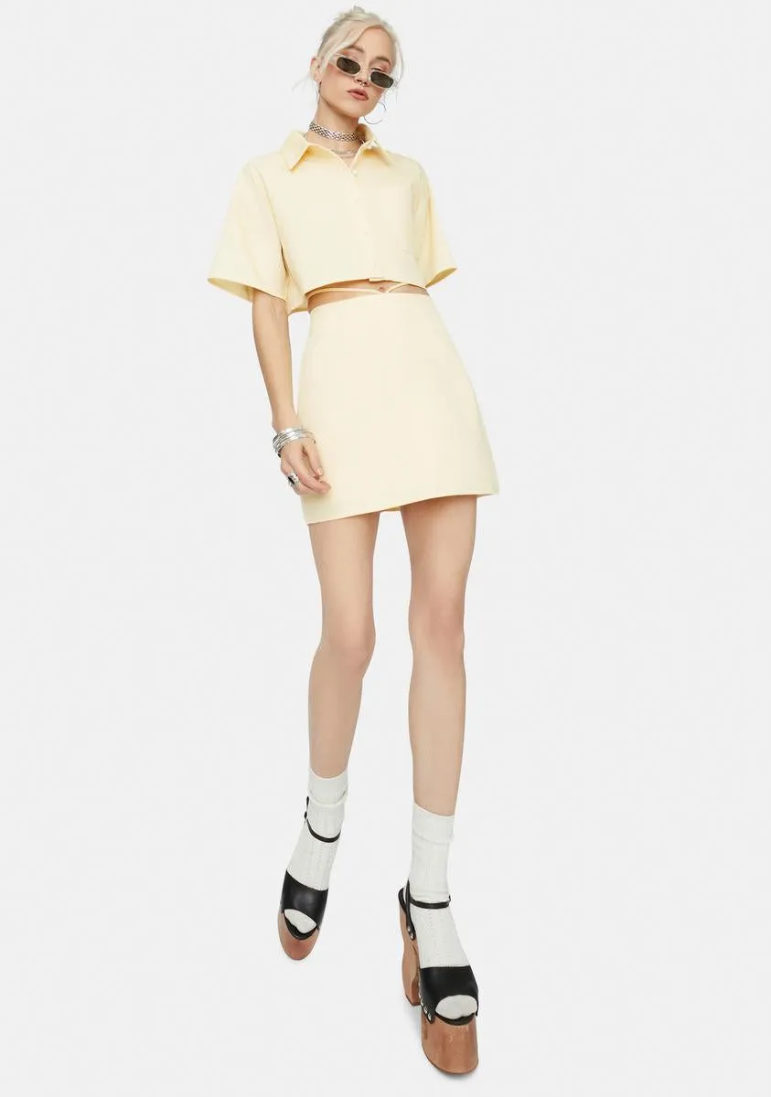 Friend Of Mine Tie Waist Mini Skirt sold by Dolls Kill product image thumbnail 3