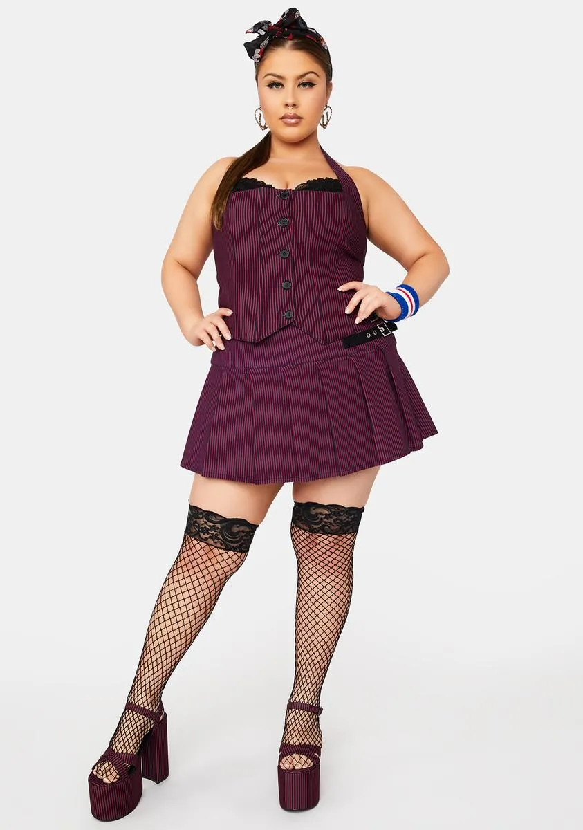 Plus Feeling The Blues Bustier Crop Top sold by Dolls Kill product image thumbnail 3