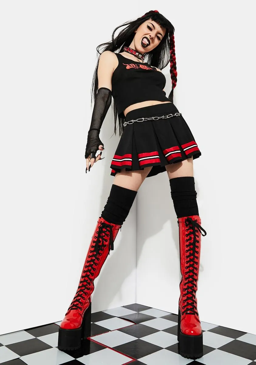 Spirit Squad Pleated Cheer Skirt sold by Dolls Kill product image thumbnail 3