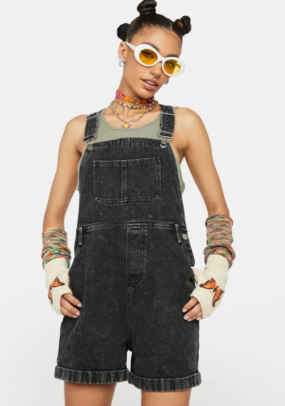 Big Fan Denim Overalls sold by Dolls Kill