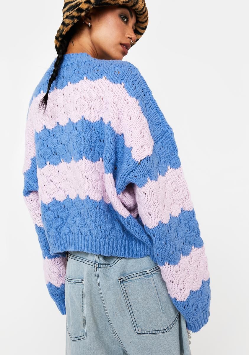 Cool Flash Of Drama Striped Sweater sold by Dolls Kill product image thumbnail 4