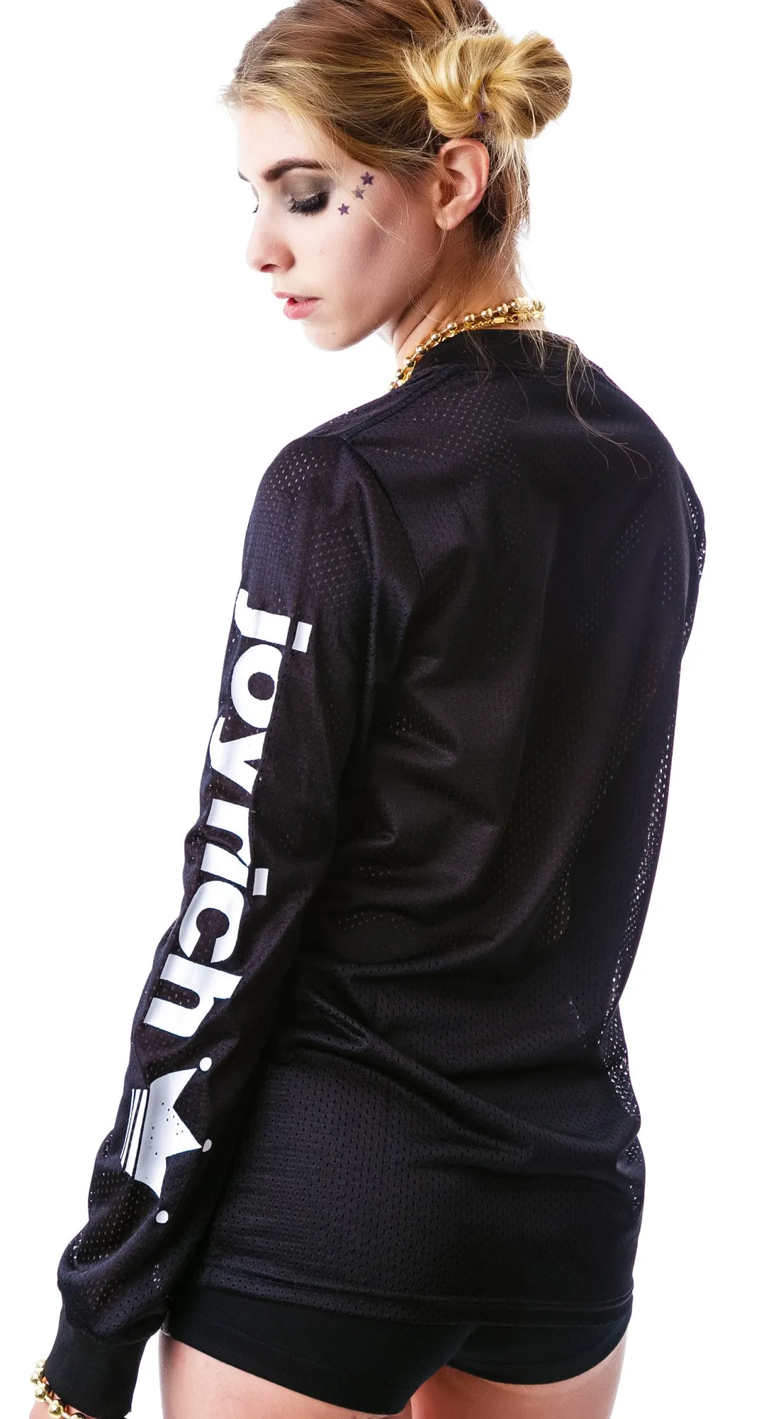 Crown Joyrich Mesh Long Sleeve Tee sold by Dolls Kill