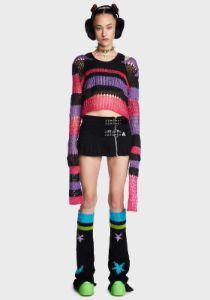 Crave Chaos Striped Sweater sold by Dolls Kill