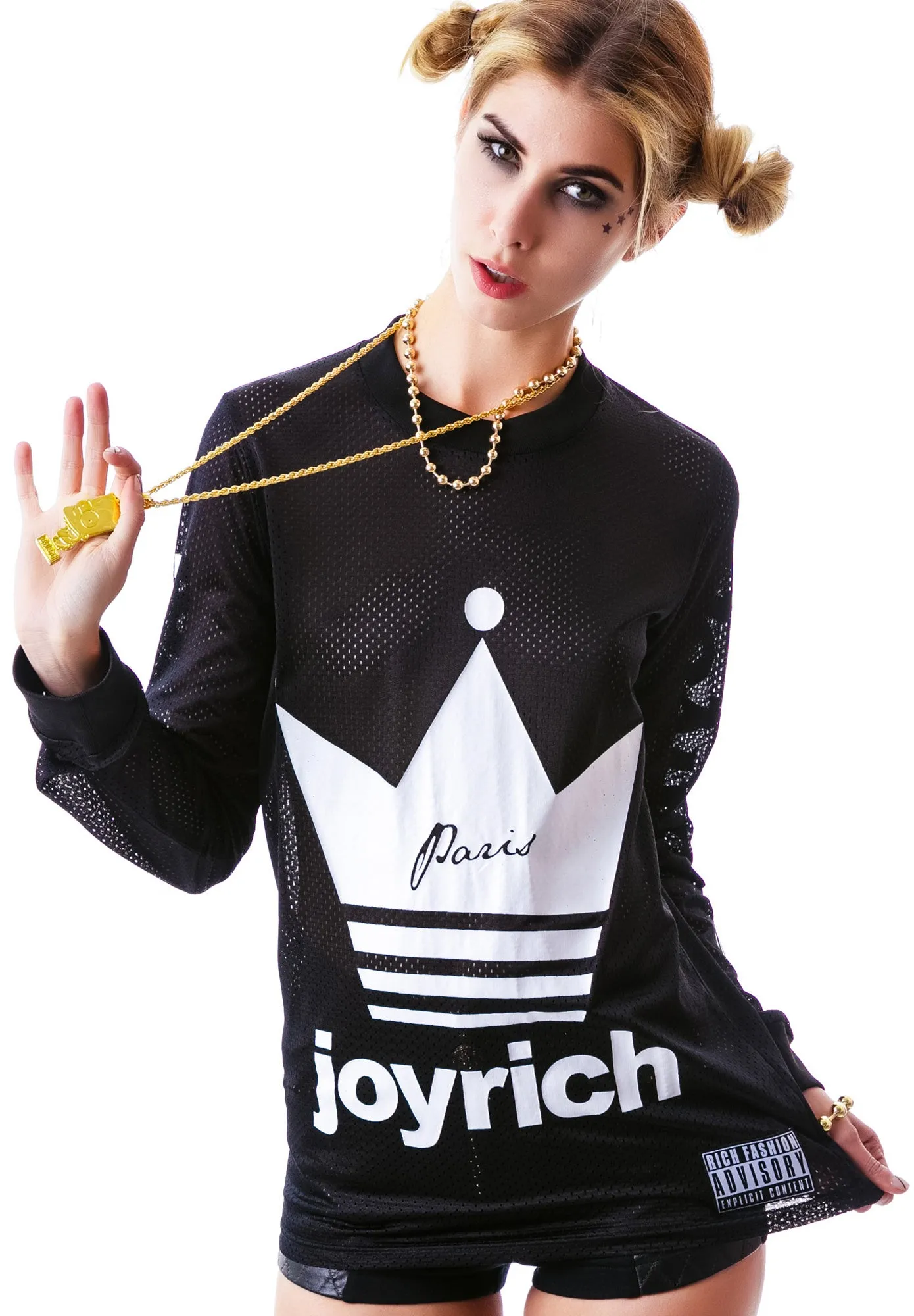 Crown Joyrich Mesh Long Sleeve Tee sold by Dolls Kill product image thumbnail 2