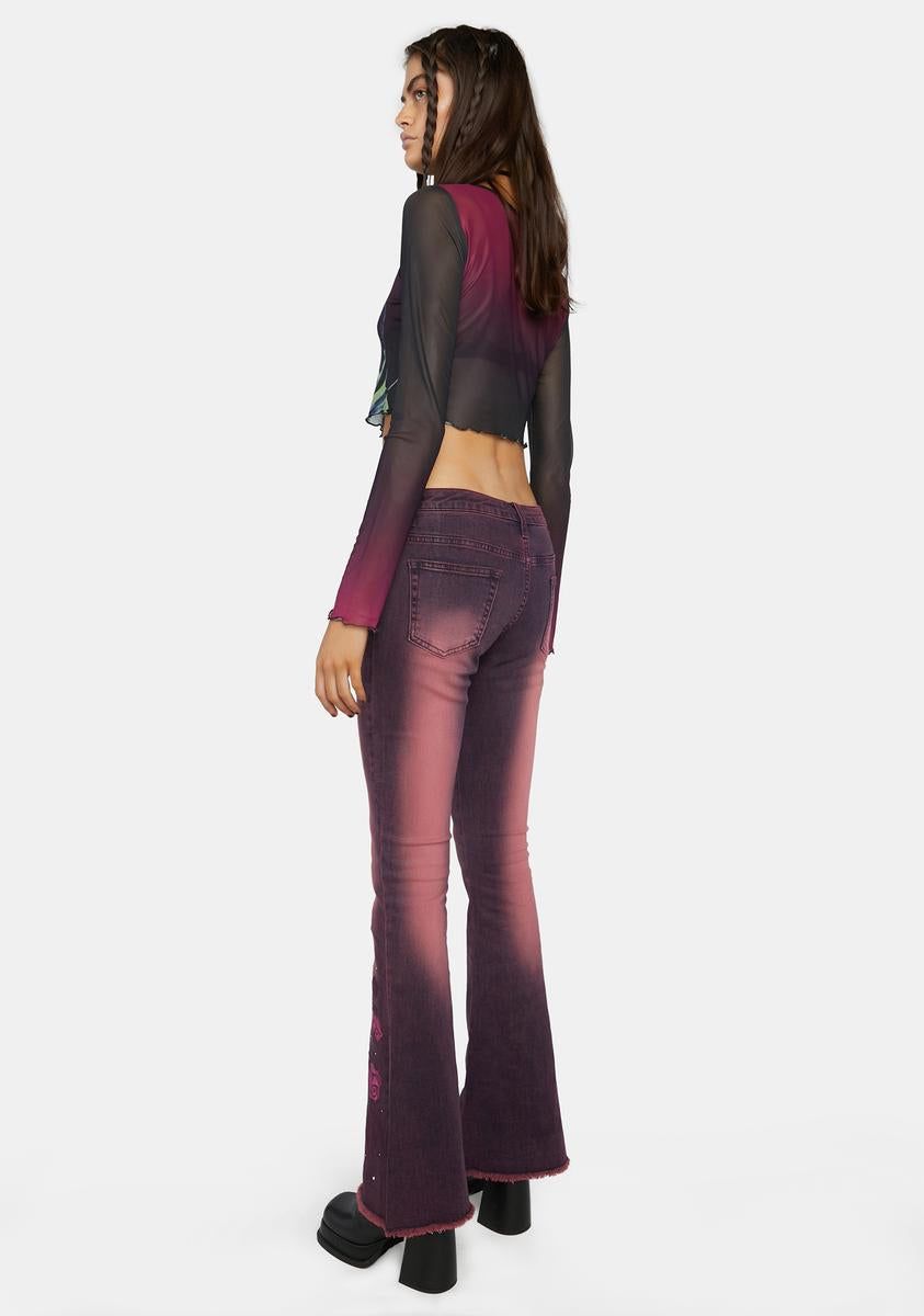 Life Of Leisure Embroidered Jeans sold by Dolls Kill product image thumbnail 4