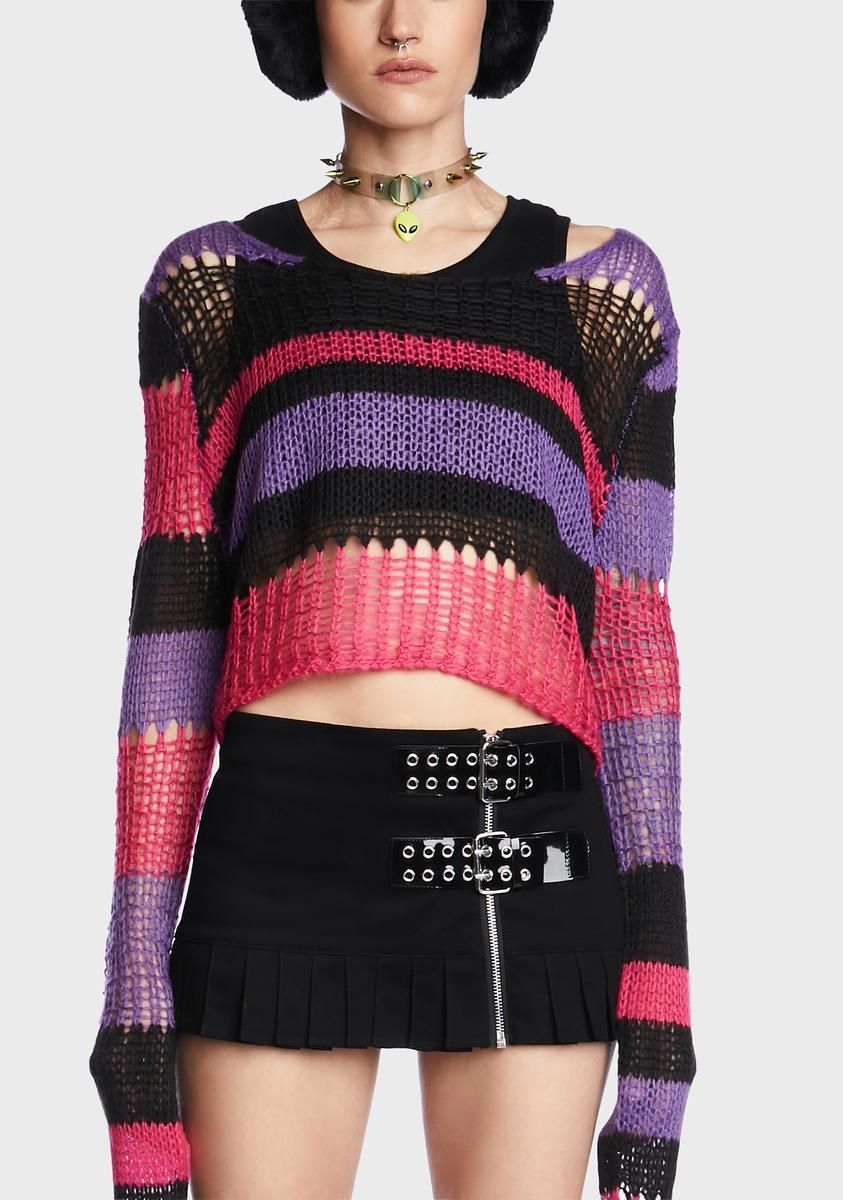 Crave Chaos Striped Sweater sold by Dolls Kill product image thumbnail 2