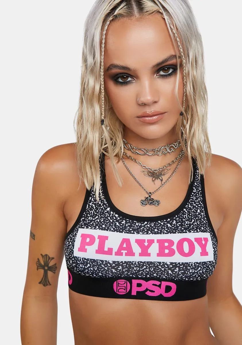 Playboy Static Sports Bra sold by Dolls Kill