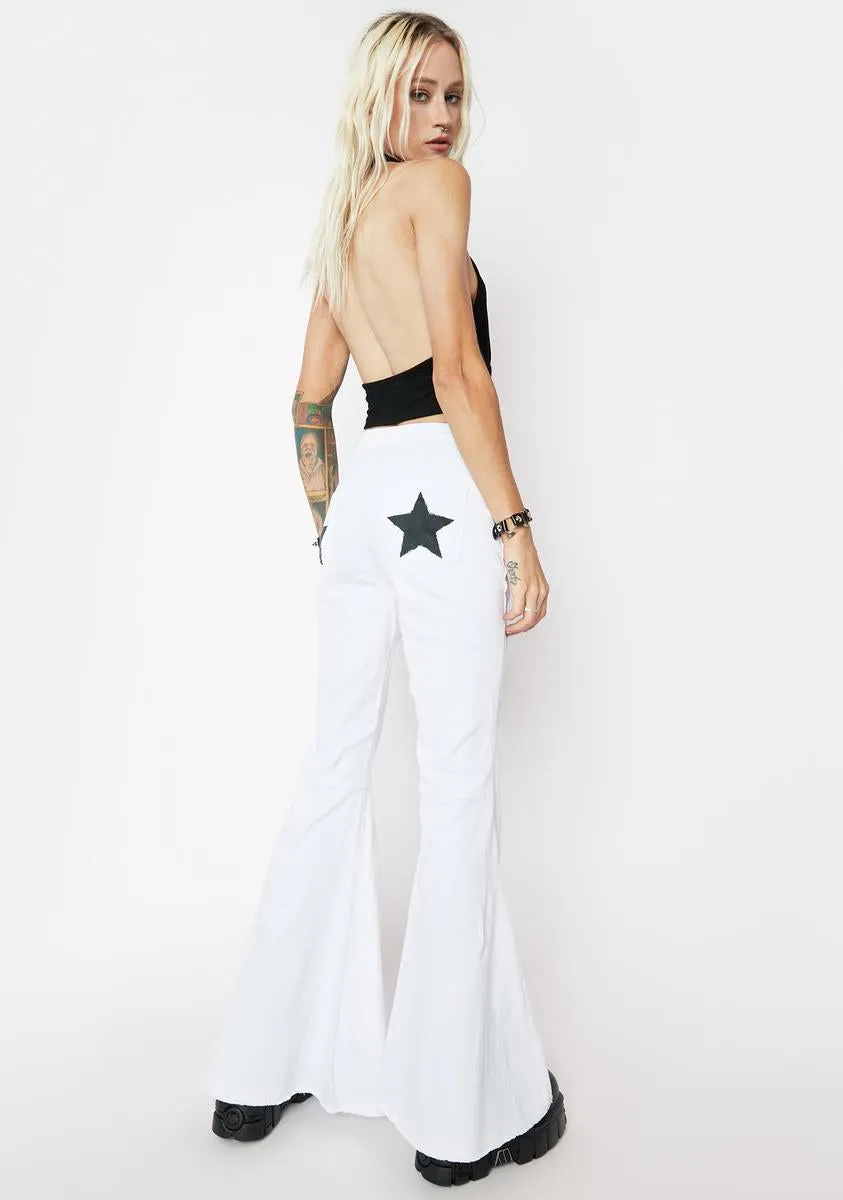 Make Me A Star Bell Bottoms sold by Dolls Kill